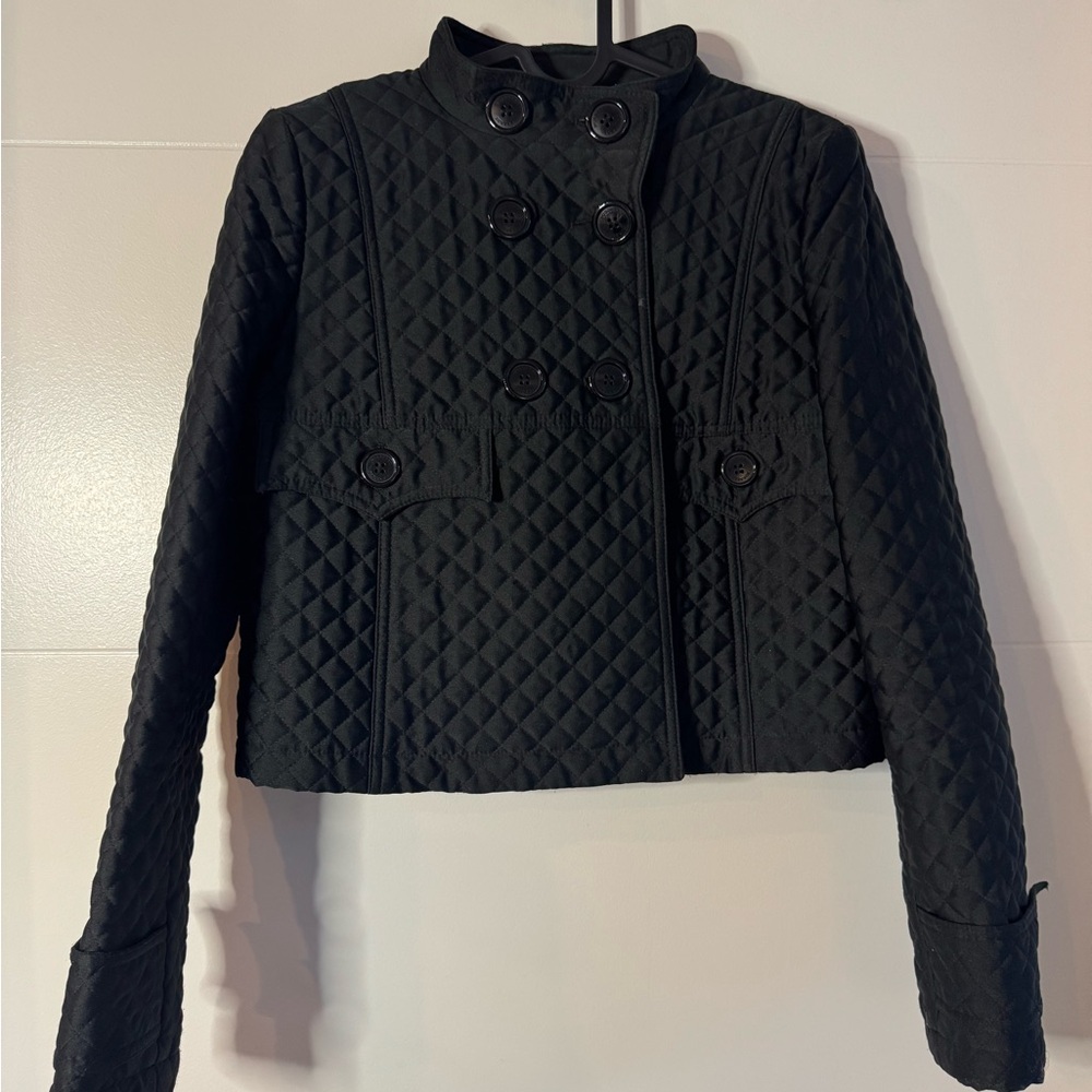 Burberry Black Quilted Coat